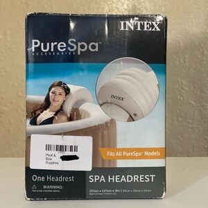 Intex PureSpa Inflatable Spa Headrest - White/Tan